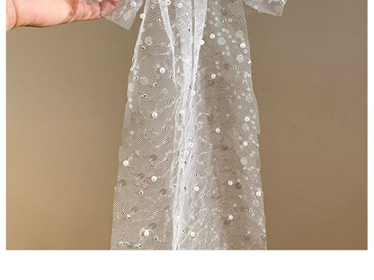 Bow Sequined Clip Hair Lace