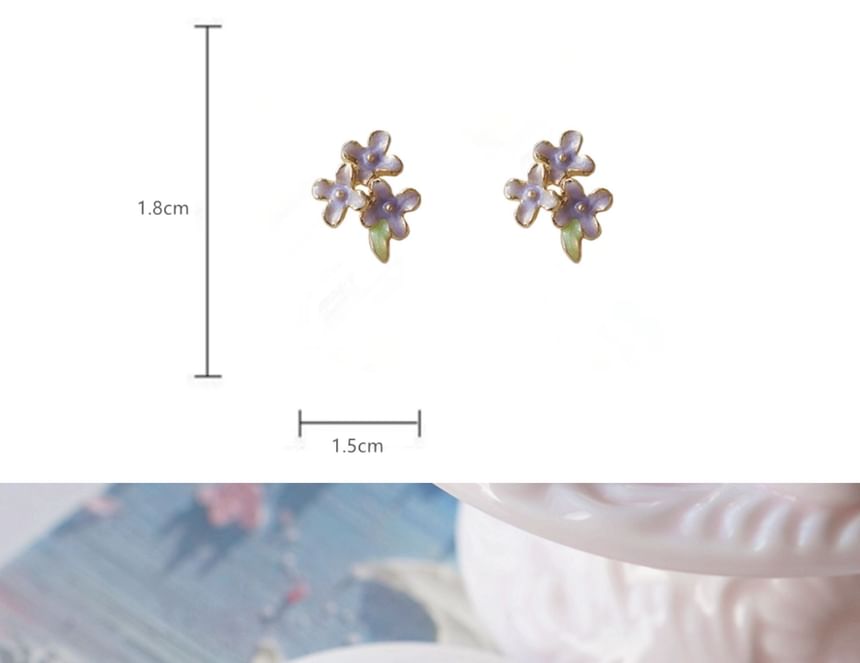 Stud On Earring / Floral Clip