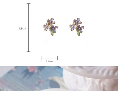 Stud On Earring / Floral Clip