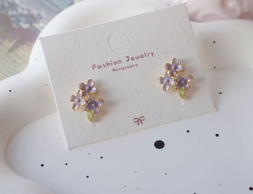 Stud On Earring / Floral Clip