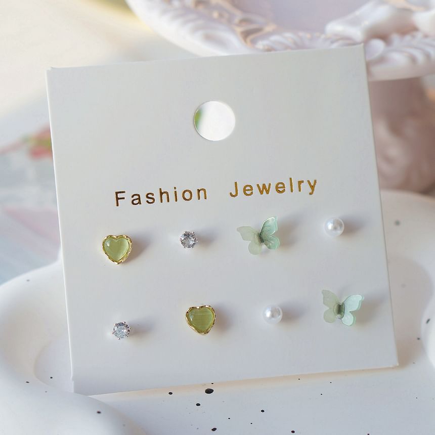 Set Stud Butterfly Earring