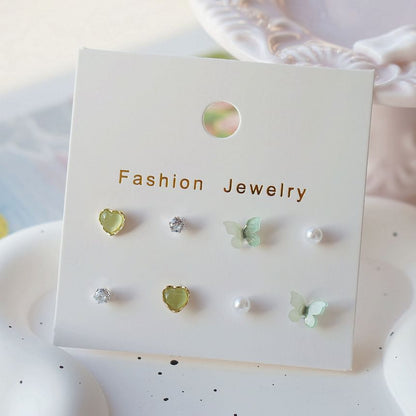 Set Stud Butterfly Earring