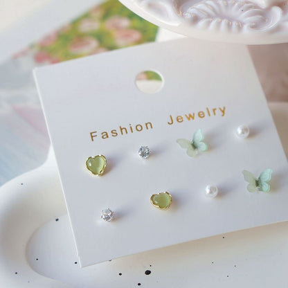 Set Stud Butterfly Earring