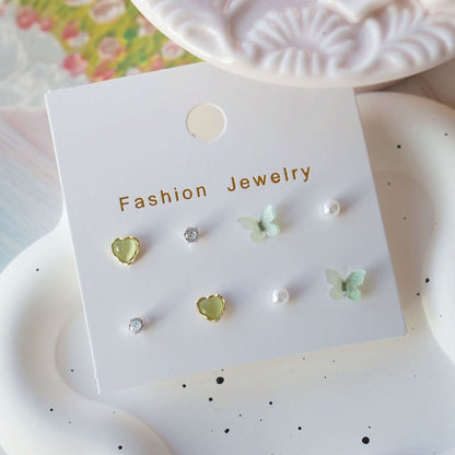 Set Stud Butterfly Earring