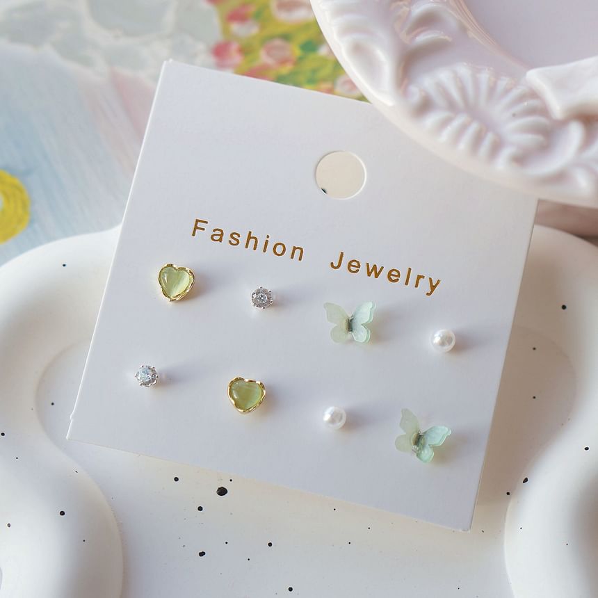 Set Stud Butterfly Earring