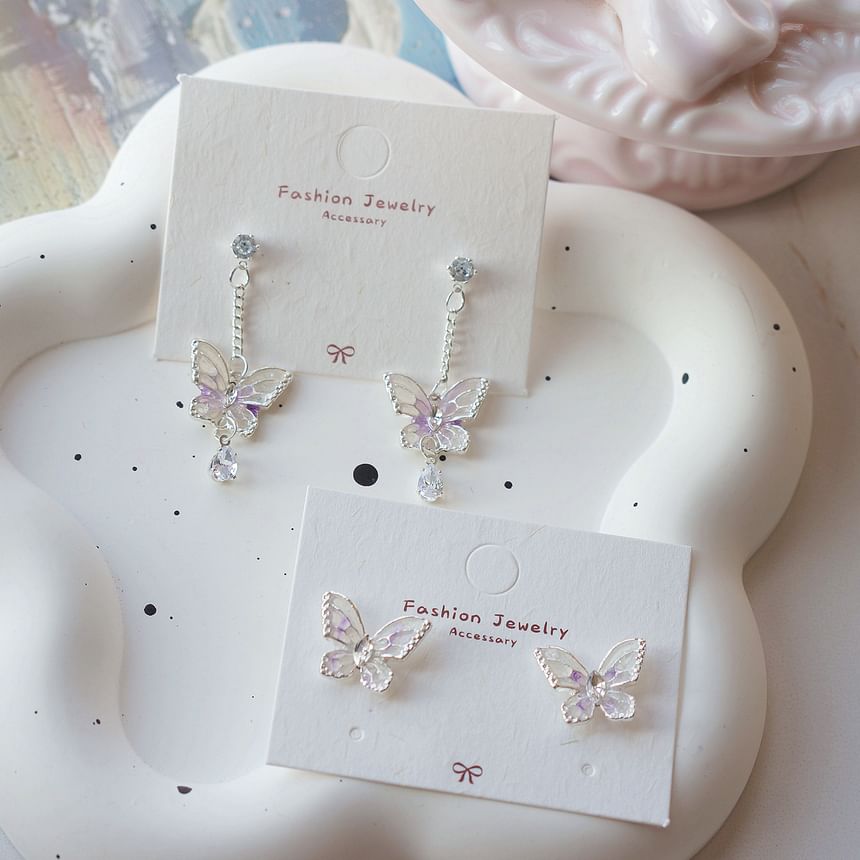 Clip / Butterfly Dangle Earring On