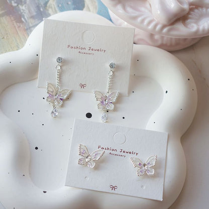 Clip / Butterfly Dangle Earring On