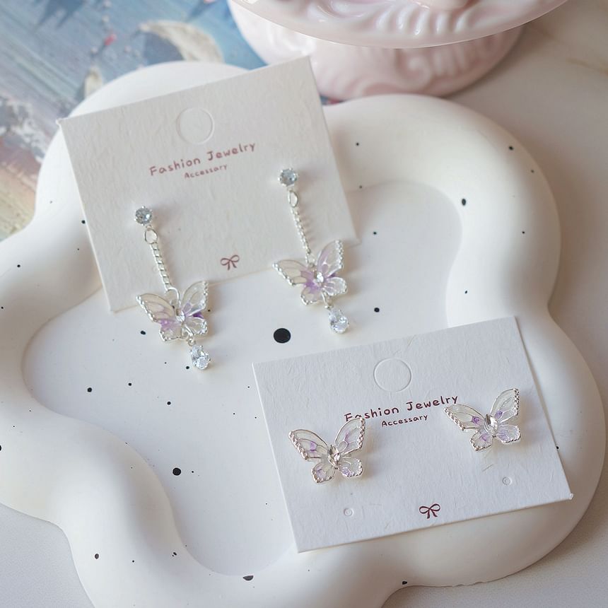 Clip / Butterfly Dangle Earring On