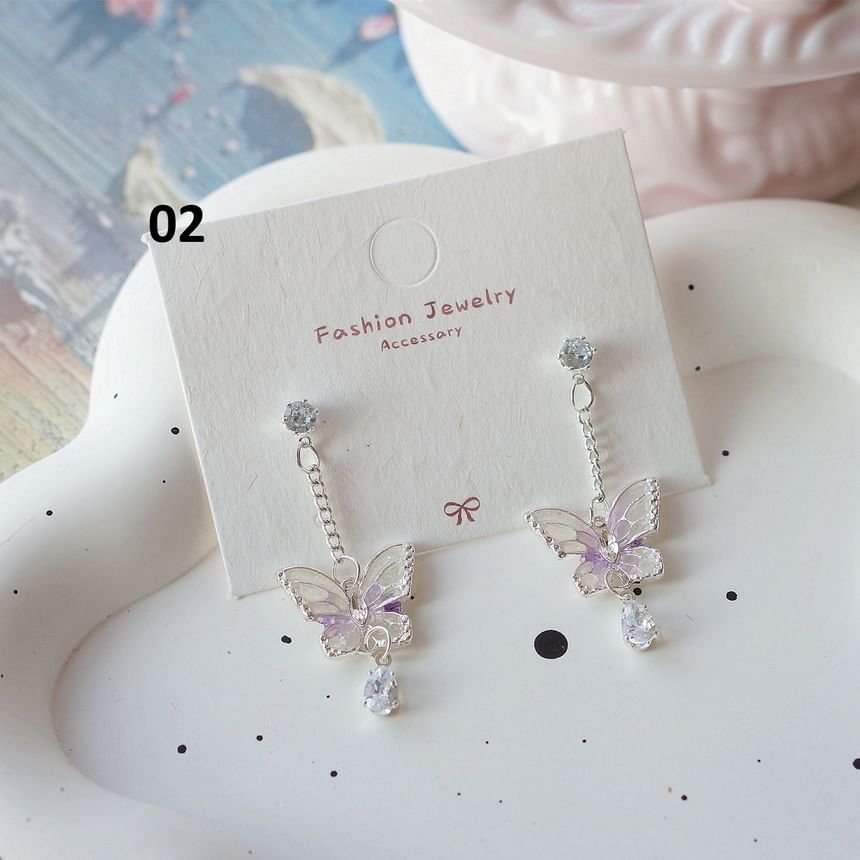 Clip / Butterfly Dangle Earring On