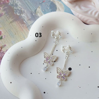 Clip / Butterfly Dangle Earring On
