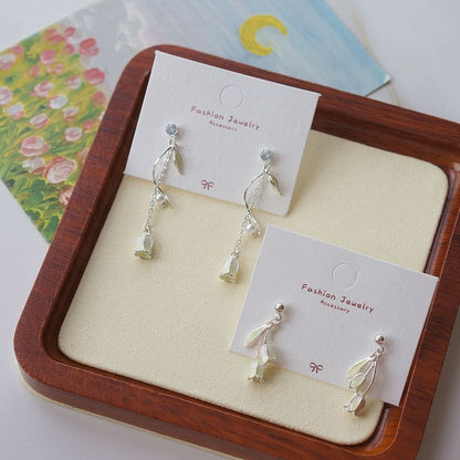 / Dangle Earring On Clip Tulip