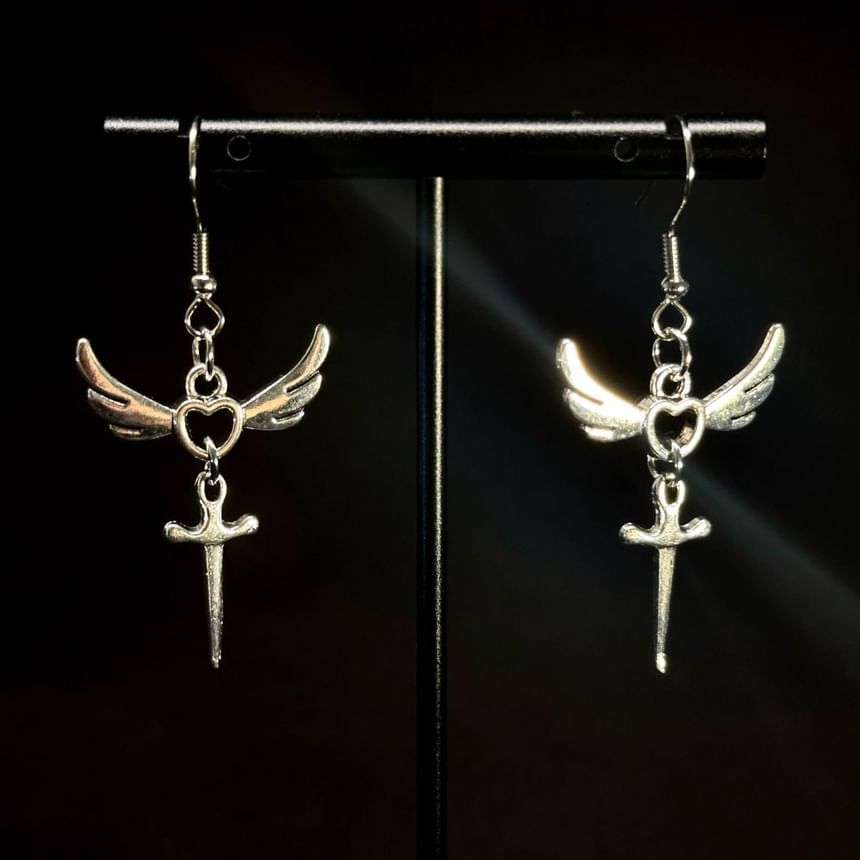 Earring Sword Dangle Wing