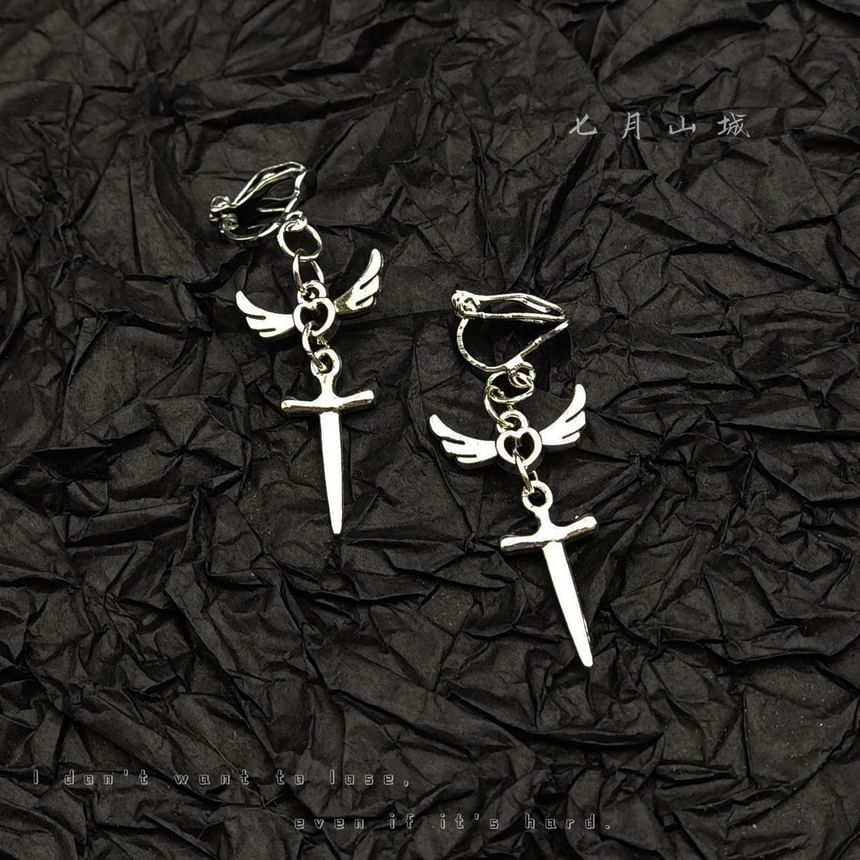 Earring Sword Dangle Wing