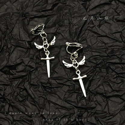 Earring Sword Dangle Wing