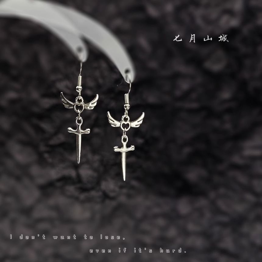 Earring Sword Dangle Wing