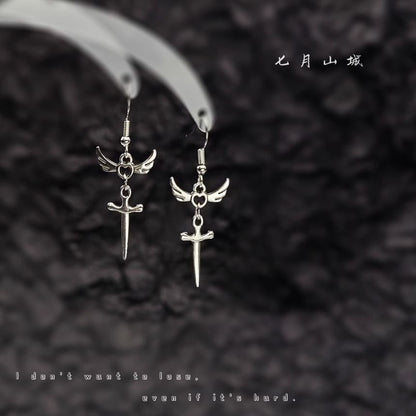Earring Sword Dangle Wing