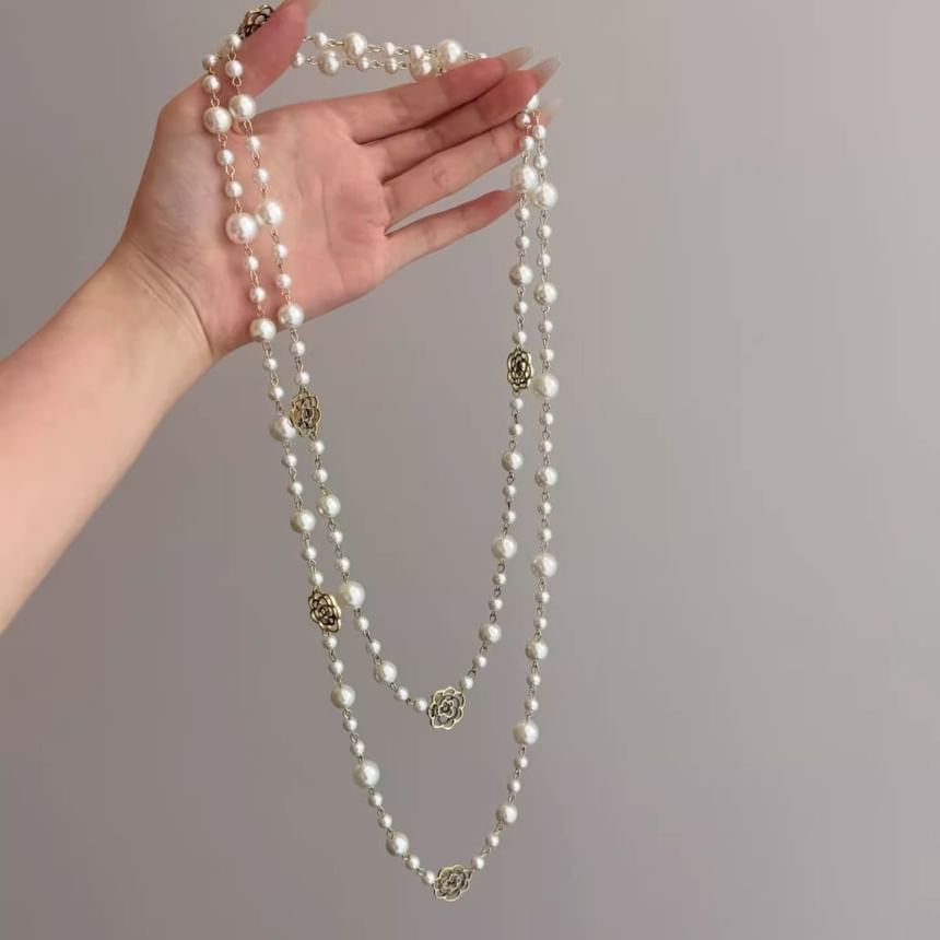 Floral Necklace Beaded