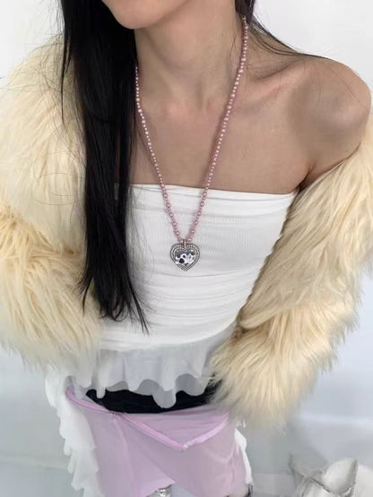 Necklace Heart Beaded