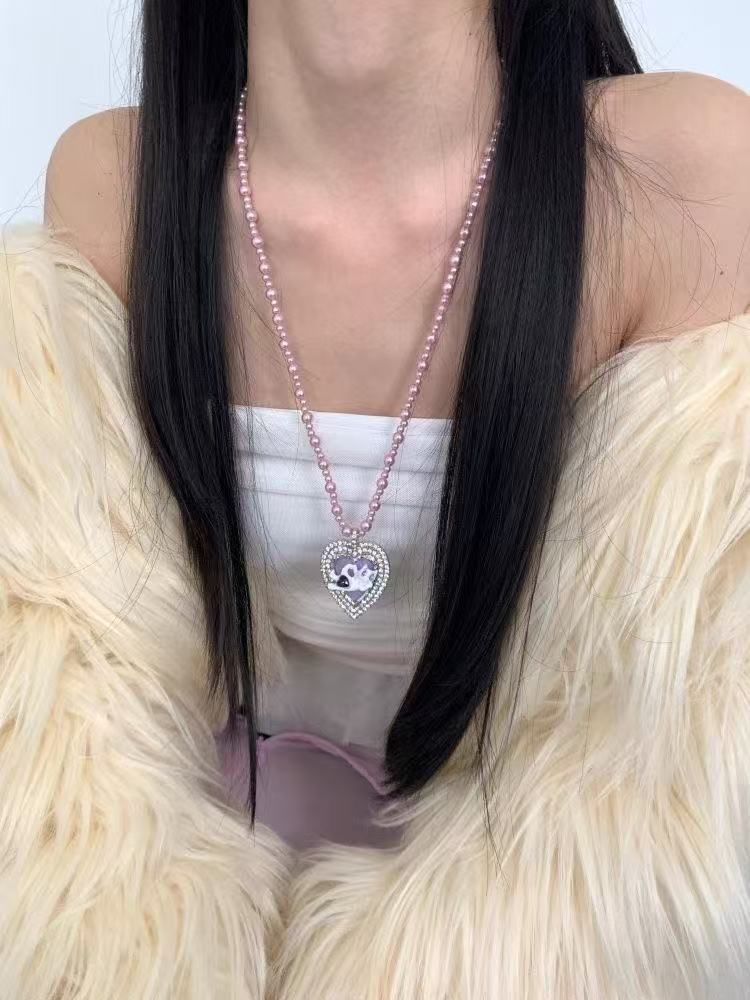 Necklace Heart Beaded