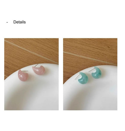 Water Earring Leverback Drop Glazed