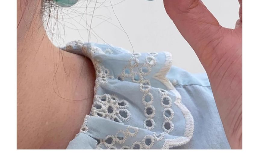 Water Earring Leverback Drop Glazed