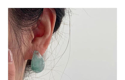 Water Earring Leverback Drop Glazed