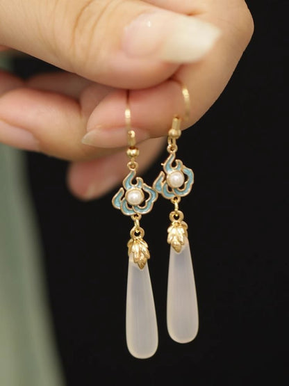 Dangle Jade Earring