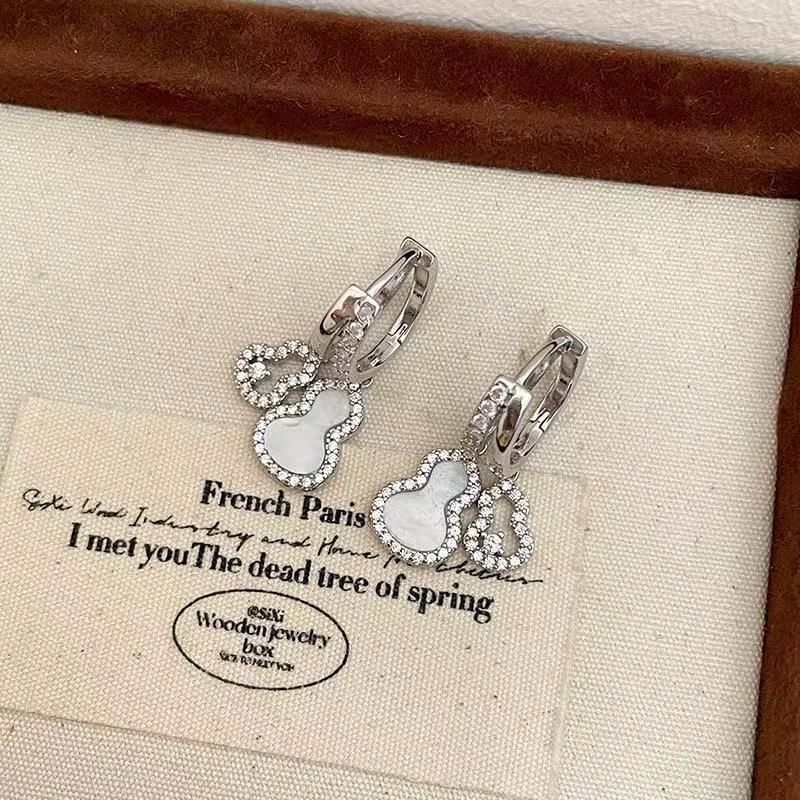 Calabash CZ Hoop Earring