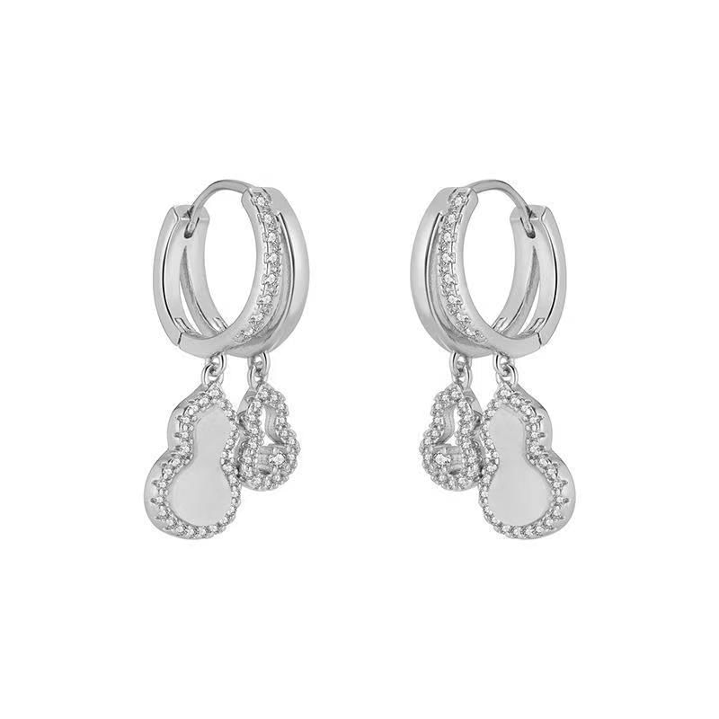 Calabash CZ Hoop Earring