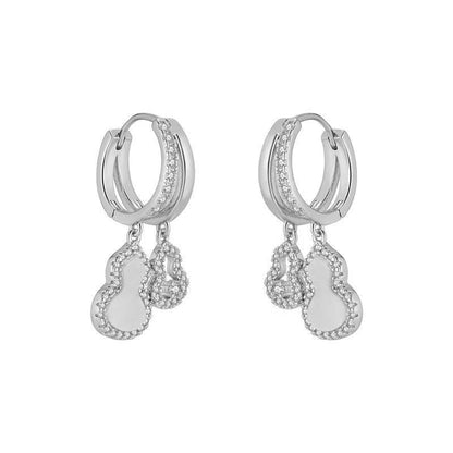 Calabash CZ Hoop Earring