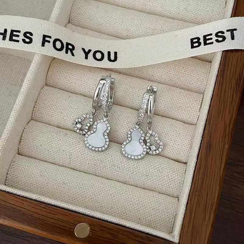 Calabash CZ Hoop Earring