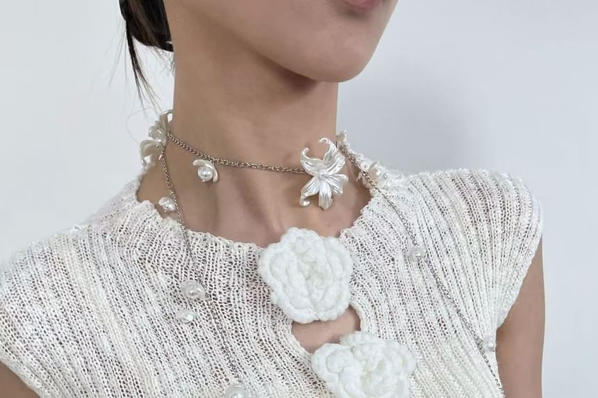 Long Necklace Floral