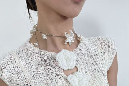 Long Necklace Floral