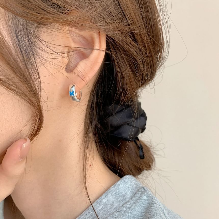 Earring / Butterfly Hoop Clip-On