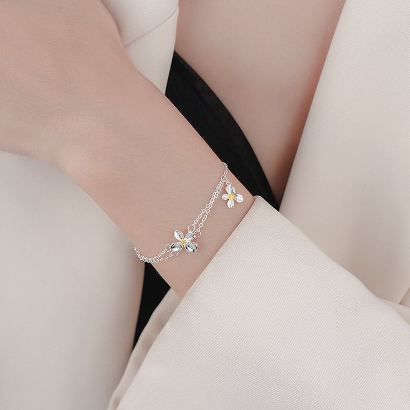 Flower Layered Bracelet