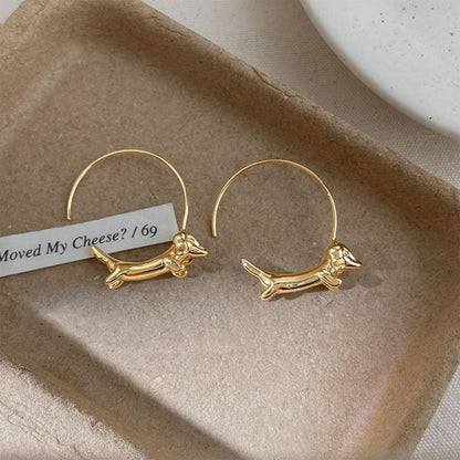 Hoop Open Dog Earring