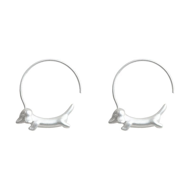 Hoop Open Dog Earring