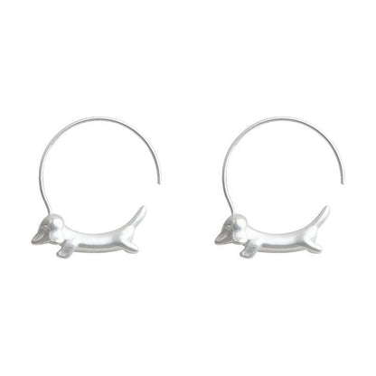 Hoop Open Dog Earring