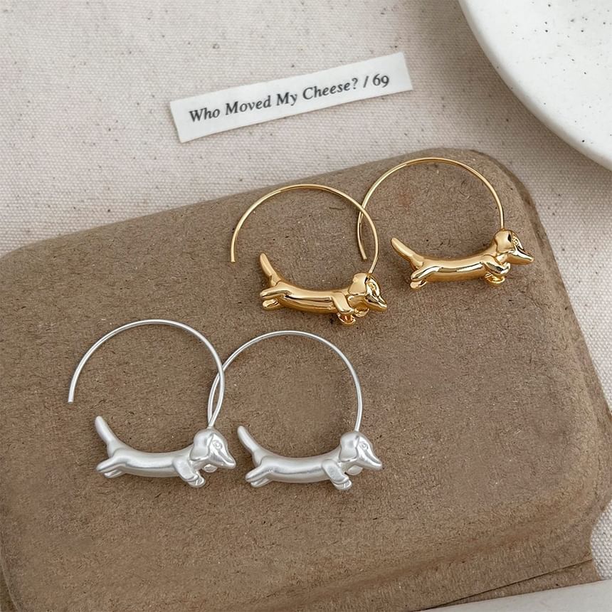 Hoop Open Dog Earring