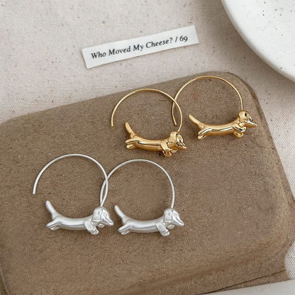 Hoop Open Dog Earring
