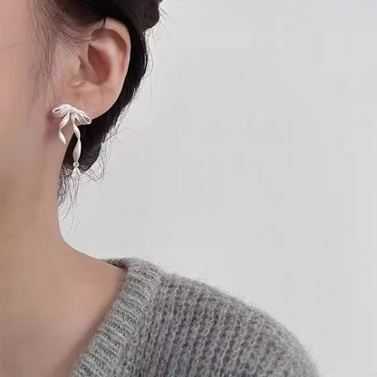 Clip-On Drop / Rhinestone Earring Bow