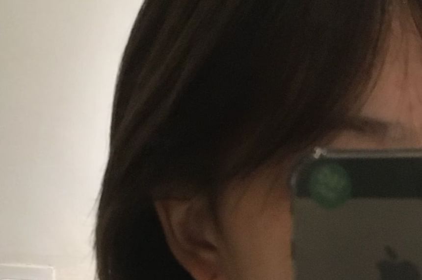 Hoop Earring Faux Open Drop Pearl