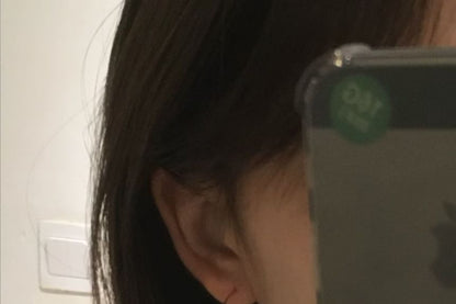 Hoop Earring Faux Open Drop Pearl