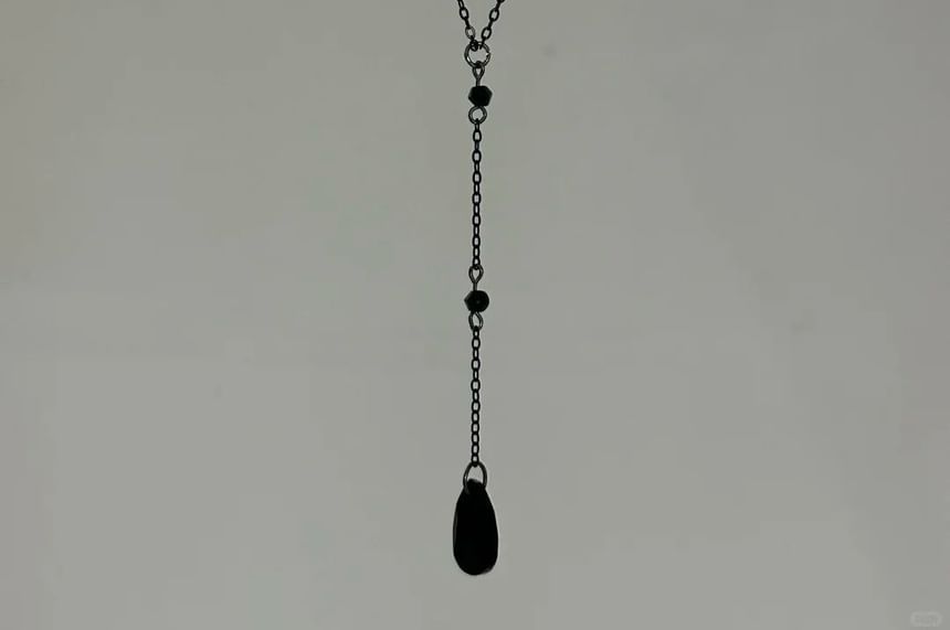 Chain Station Crystal Faux Necklace