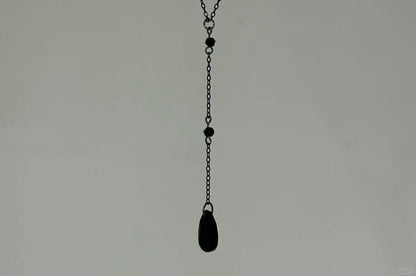 Chain Station Crystal Faux Necklace