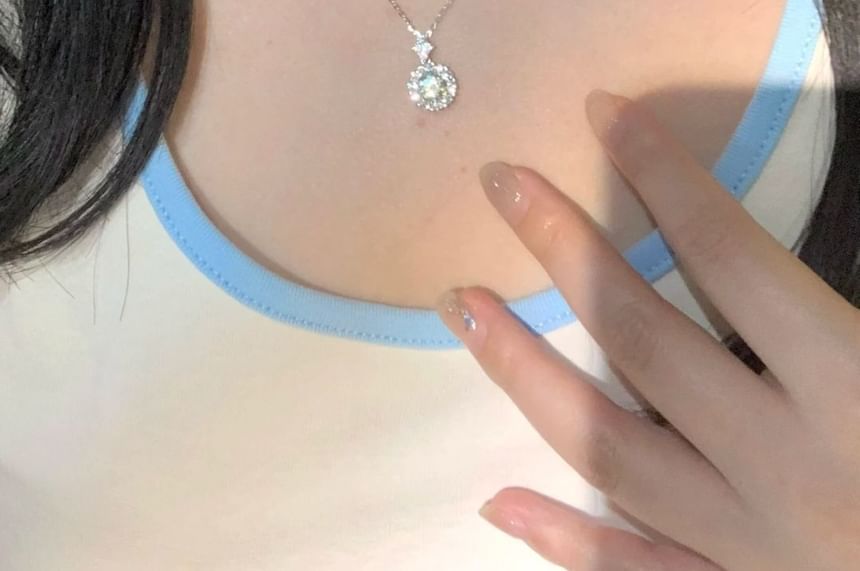 Pendant Rhinestone Necklace