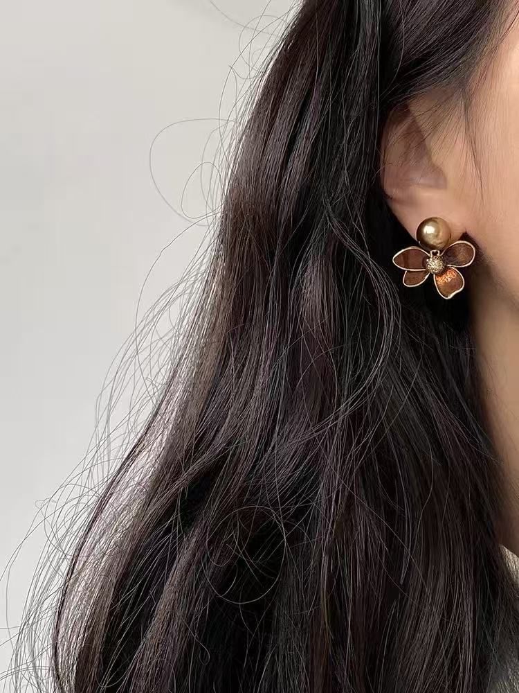 Glaze Earring Flower Drop