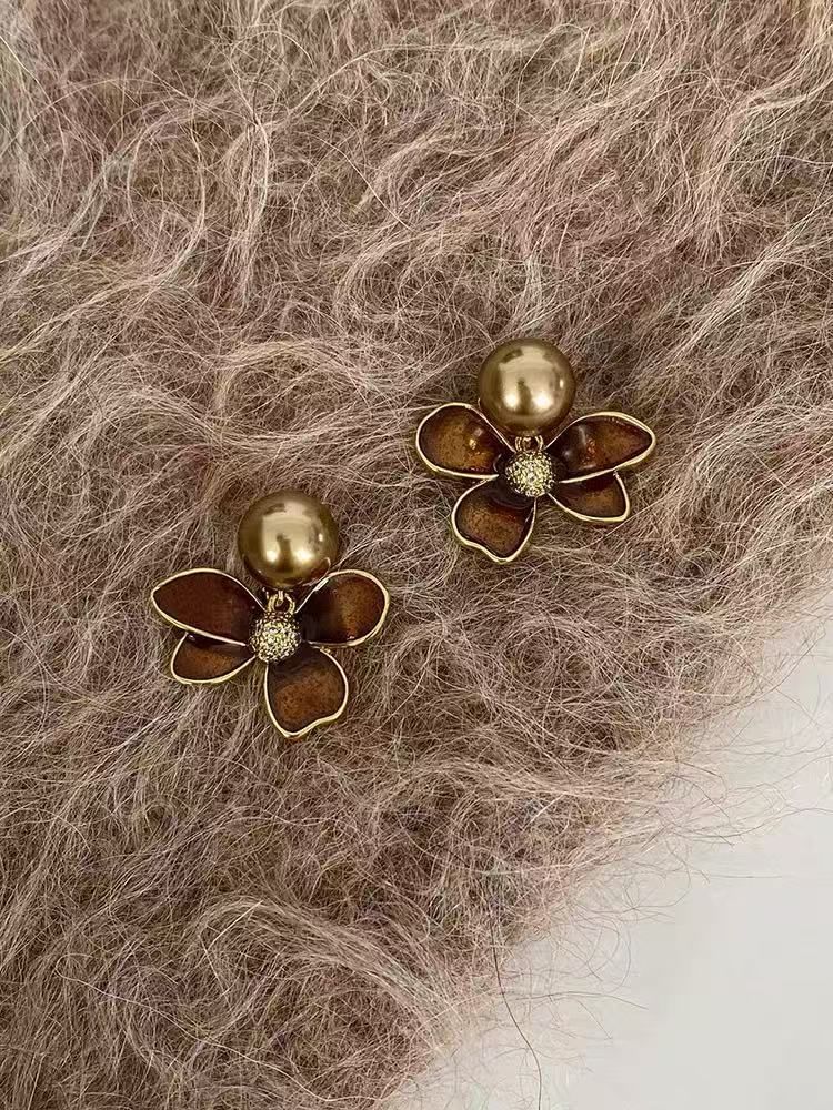Glaze Earring Flower Drop