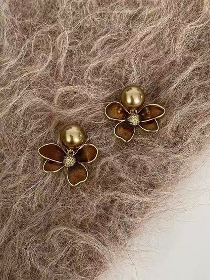 Glaze Earring Flower Drop