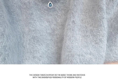 Pearl Pendant Necklace Layered Faux Gemstone